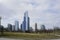 Skyscapers and skylin of Chicago from Milennium Park