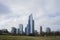 Skyscapers and skylin of Chicago from Milennium Park