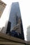 Skyscraper at 101 Park Avenue, view up from the Pershing Square over the viaduct, New York