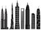 Skyscraper buildings vector 1