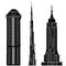 Skyscraper buildings vector 2