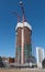 Skyscraper construction site in Frankfurt am Main at the exhibition grounds