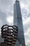 Skyscraper and honeycomb-like structure in Hudson Yards, New York City