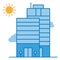 Skyscraper line  icon. buildings, town, line