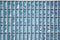 Skyscraper office building facade. Blue tone frame background and empty copy space