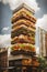 Skyscraper Sandwich, building made in the form of a huge sandwich