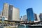 Skyscraper view building at Circular Quay area is a popular neighbourhood for tourism, It hosts a number of ferry quays.