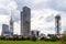 skyscrapers and Alphabetic Tower in Batumi city