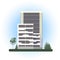 Skyscrapers buildings - color Vector illustration. Residential Towers city business architecture isolated