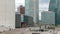 Skyscrapers of La Defense timelapse modern business and financial district in Paris with highrise buildings