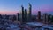 Skyscrapers of Near South Side in Morning Twilight. Aerial View. Chicago, USA