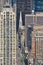 Skyscrapers of New York City and Fifth Avenue. Bird`s-eye view
