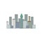 Skyscrapers, New York City, Manhattan downtown vector Illustration on a white background