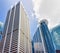 Skyscrapers in One Raffles Place in Financial Center Singapore