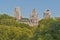 Skyscrapers peeking voer the trees of Central Park, New York