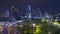 Skyscrapers with Semanggi bridge at night