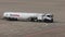 a skytanking fuel truck at cologne bonn airport in germany