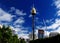 Skytower Shimmering Golden In The Sun In Sydney NSW Australia