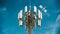 Skyward Connectivity: 5G Tower and Satellite Link. Concept 5G Technology, Telecommunications, Satellite Connectivity, Next-gen