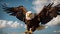 Skyward Majesty: A Powerful Eagle\\\'s Flight of Freedom and Strength