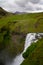 SkÃ³gafoss tourist popular waterfall, Iceland