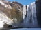 SkÃ³gafoss waterfall in winter. Iceland