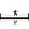 Slackline silhouette