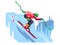 Slalom downhill skiing