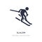 slalom icon on white background. Simple element illustration from Sports concept