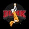 Slam dunk basketball silhouette