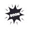 Slang bubbles, boom word over white background, silhouette icon style