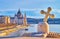 The slanted cross of the Holy Crown of Hungary, Margaret Bridge, Budapest, Hungary