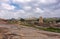 Slanted rock plateau leading to Virupaksha temple, Hampi, Karnataka, India