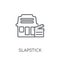 slapstick linear icon. Modern outline slapstick logo concept on