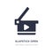 slapstick open icon on white background. Simple element illustration from Cinema concept