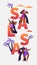 Slasa Festival Character Dance Typography Vertical BannerTemplate. Passion Cuba Dancer. Latino Man Woman make Tango