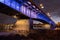 Slasko-Dabrowski Bridge At Night In Warsaw