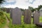 Slate Grave Stones, dark blue grey stone.