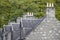 Slate grey roof tops of a sottish village