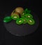 Slate plate kiwi plate kiwi green