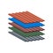 Slate roofing in the range of five popular colors.