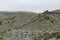 Slate Spoil Heaps on a Murky Day, North Wales