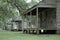 Slave cabins at Evergreen Plantation in Louisiana