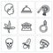 Slavery icons set. Vector Illustration.