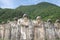 Slaves memorial with statues sculptures on Martinique island