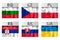 Slavic countries flags