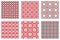 Slavic folk embroidery seamless patterns set