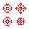 Slavic geometric ornament traditional decoration