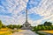 Slavin - memorial monument and cemetery for Soviet Army soldiers in Bratislava, Slovakia. With beautiful summer sunset light