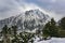 Slavkovsky Peak in a beautiful winter scenery. High Tatra Mountains. Slovakia.